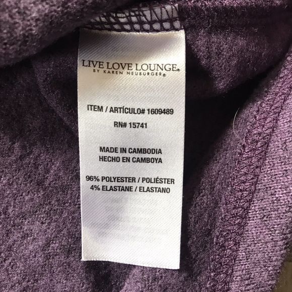 live love lounge karen neuburger Cropped Purple Sweatshirt - Picture 3 of 5